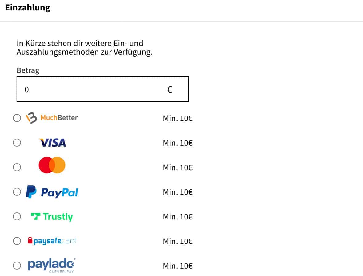 Bet3000 Zahlungsmöglichkeiten