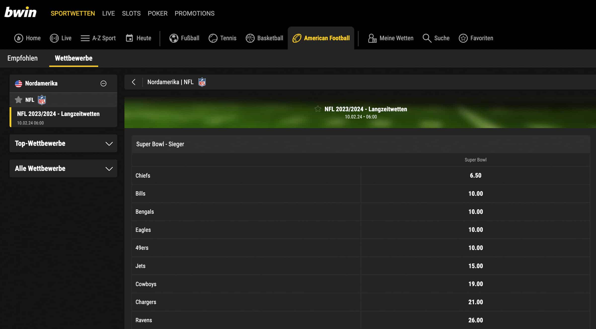 NFL Wetten – Football Wettanbieter